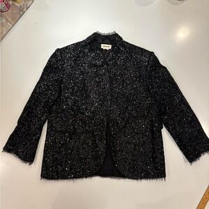 Zadig & Voltaire Black Sequin Blazer Size 42